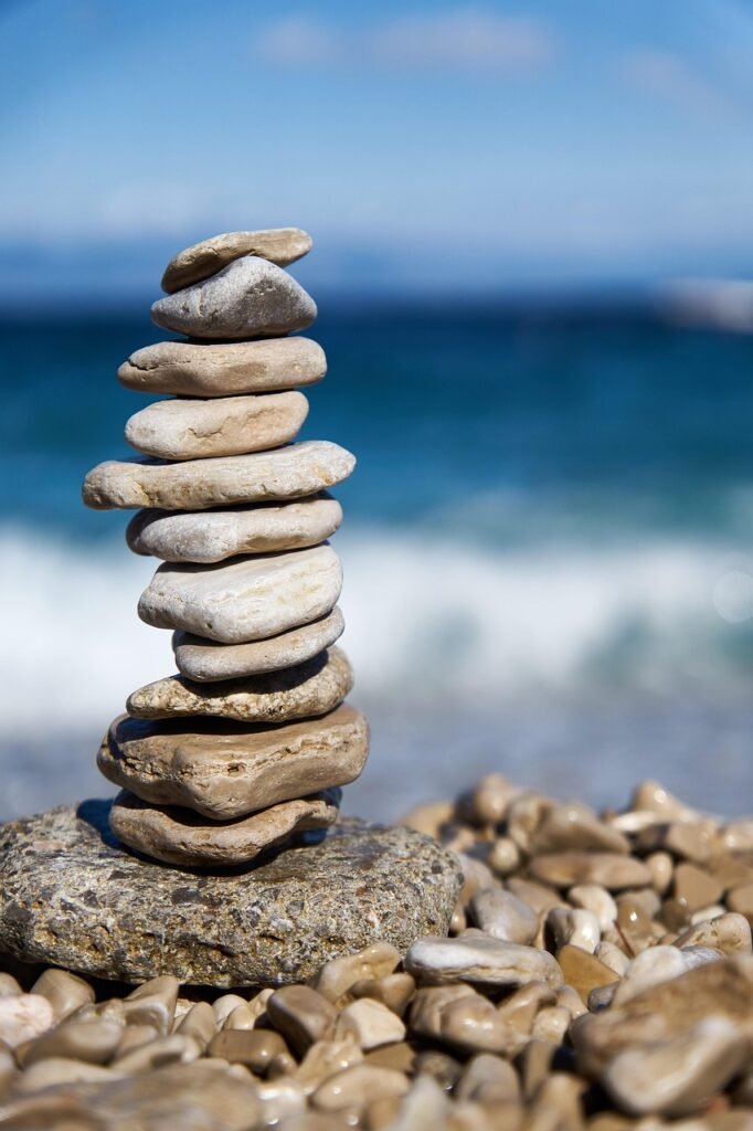 stones, nature, rock, balance, balanced rocks, balanced stones, riverbank, beach, meditation, zen, mindfulness, spirituality, harmony, sea